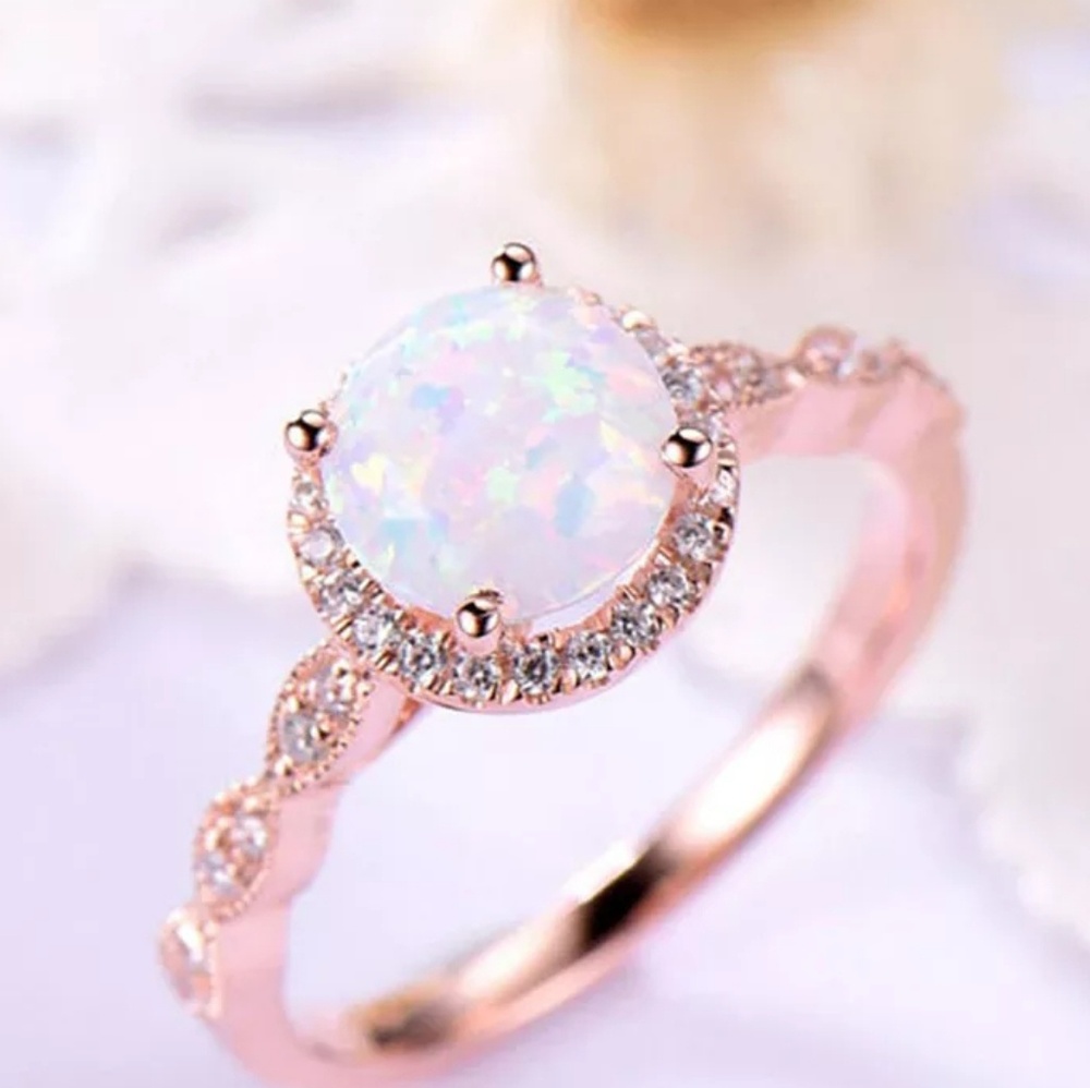 4 for $25! Opalescent rose gold ring - Picture 2 of 3